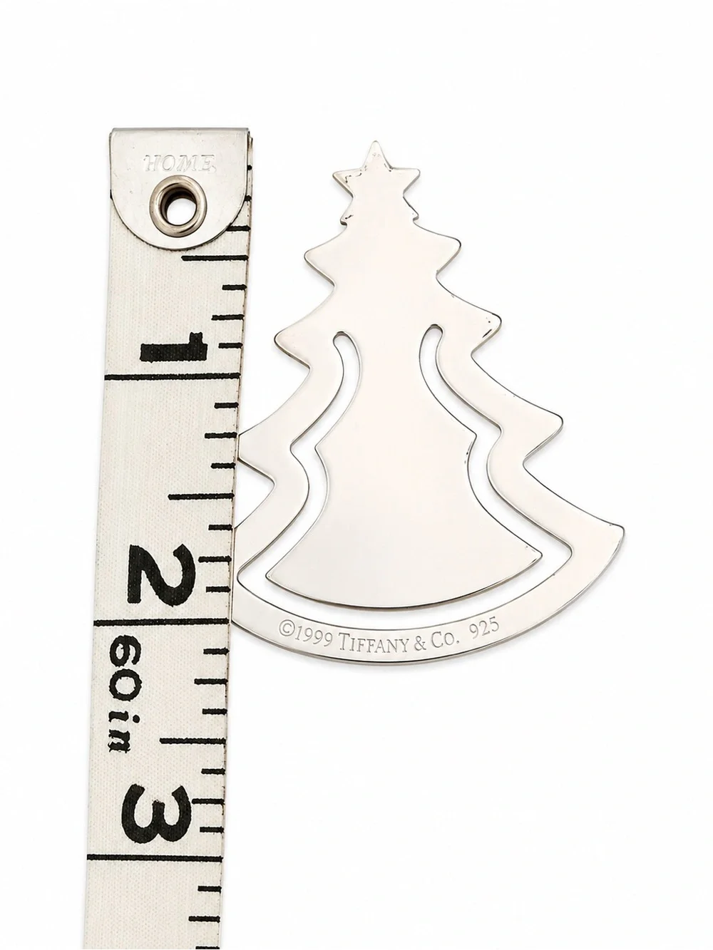 Rare 1999 Tiffany & Co. Sterling Silver Christmas Tree Bookmark 2”